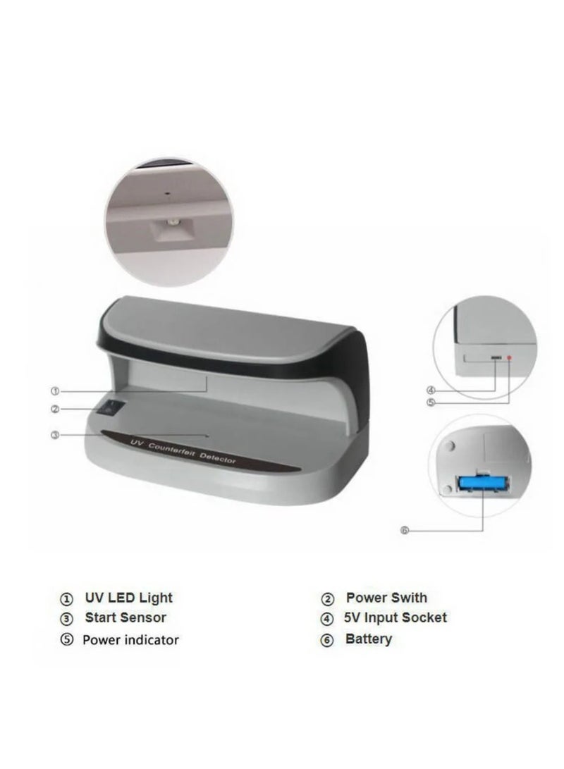 UV Counterfeit Money Detector 365nm LED USB Charging for Banknotes & Cards - Image 3
