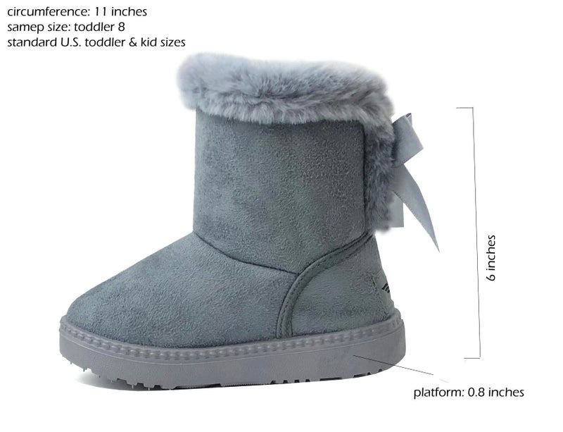REDVOLUTION Kid Boots Toddler Girls Cute Butterfly Bow Snow Boot - Image 5