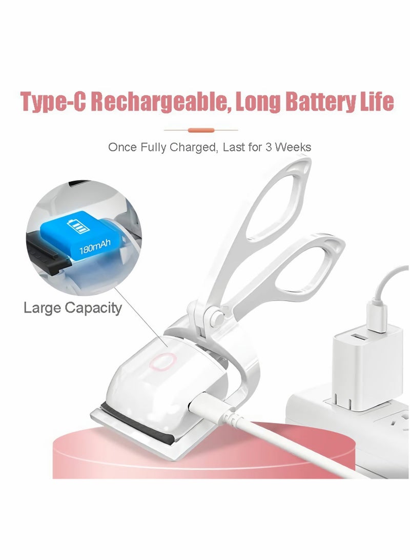 Rechargeable Electric Heated Eyelash Curler with Silicone Heating Pads for Effortless Curling and Long-lasting Results - Image 5
