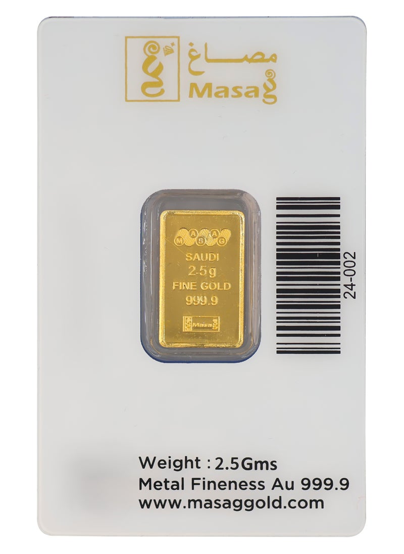Masag - Gold Bar 24K weighing 2.5g - Image 1