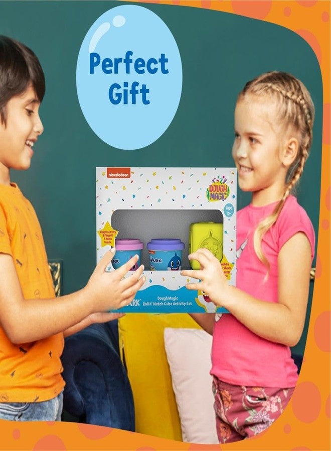 Dough Magic Baby Shark Roll N Match Cube Activity Set With Moulding Lid Pack Of 2 100Gm Each|Soft Dough|Fun With Water Based Dough|Art & Craft Kit|Birthday & Return Gift For Kids 3 Years+ - Multicolor - Image 5