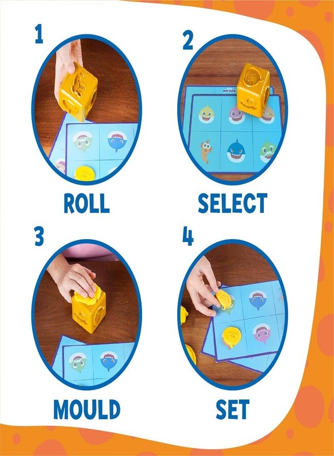 Dough Magic Baby Shark Roll N Match Cube Activity Set With Moulding Lid Pack Of 2 100Gm Each|Soft Dough|Fun With Water Based Dough|Art & Craft Kit|Birthday & Return Gift For Kids 3 Years+ - Multicolor - Image 3