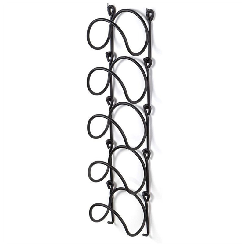 Wall Mounted Wine Rack Multipurpose Wrought Iron Towel Holder - Image 1