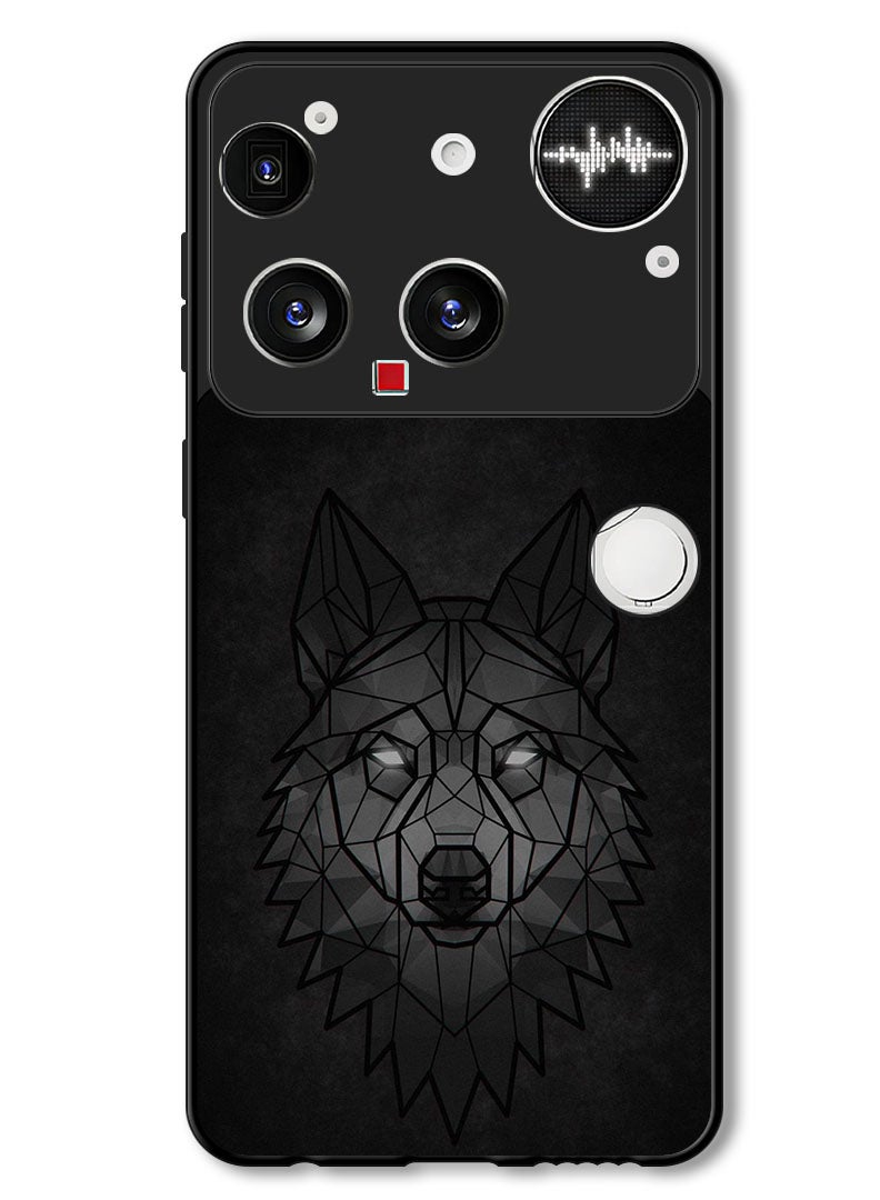 Theodor Case Compatible with Nothing Phone (3) 6.67 Inch Protection Shockproof Bumper Cover Wolf Abstract - Image 1