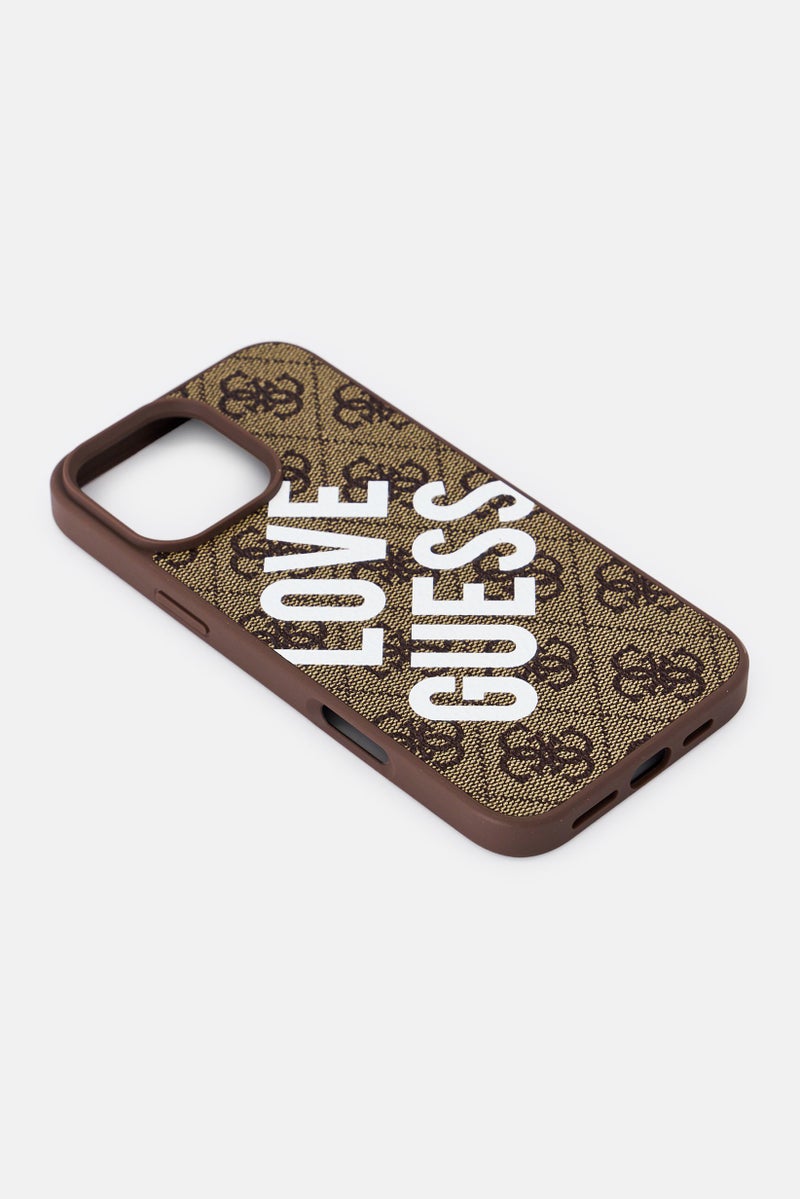 GUESS iPhone 16 Pro Max Brand Logo Protective Case, Brown - Image 4
