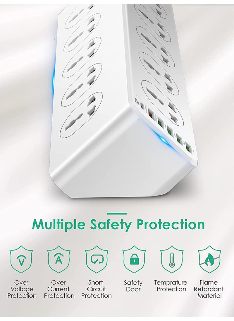 بيجانت - وصلة مشترك كهربائي ب 10 مخارج و 6 منافذ USB و منفذ USB C و سلك بطول 2 متر - Image 1