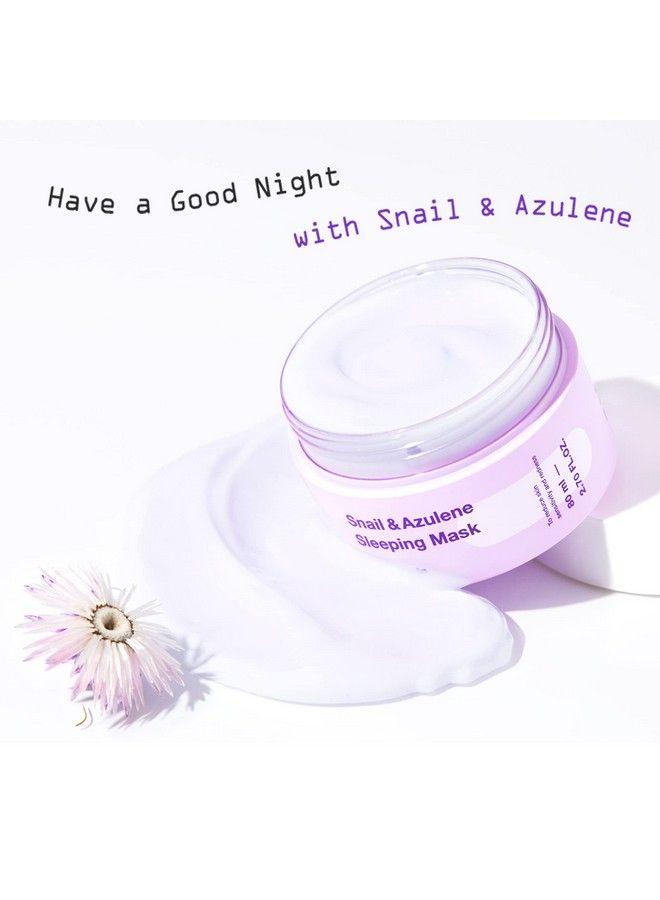 TIA'M Snail&Azulene Sleeping Mask Snail Cream Hydrating Cream For Face With Snail Secretion Filtrate Repair Damaged Skin Snail Mucin Sensitive Skin 2.7 Fl.Oz - Image 4