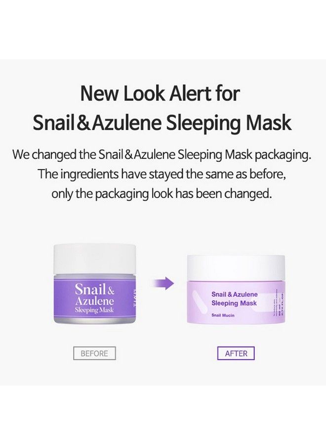 TIA'M Snail&Azulene Sleeping Mask Snail Cream Hydrating Cream For Face With Snail Secretion Filtrate Repair Damaged Skin Snail Mucin Sensitive Skin 2.7 Fl.Oz - Image 3