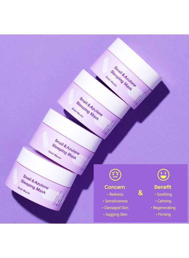 TIA'M Snail&Azulene Sleeping Mask Snail Cream Hydrating Cream For Face With Snail Secretion Filtrate Repair Damaged Skin Snail Mucin Sensitive Skin 2.7 Fl.Oz - Image 5