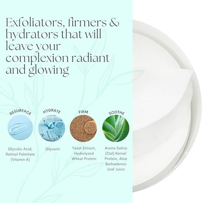 Serious Skincare - Glycolic Acid Resurfacing Face Pads for Smoother Skin - Exfoliates Dead Skin Cells - Pre-Soaked Cotton Disc - Vitamin E, ALoe -2 Pack (60 Pads Each) - Image 2