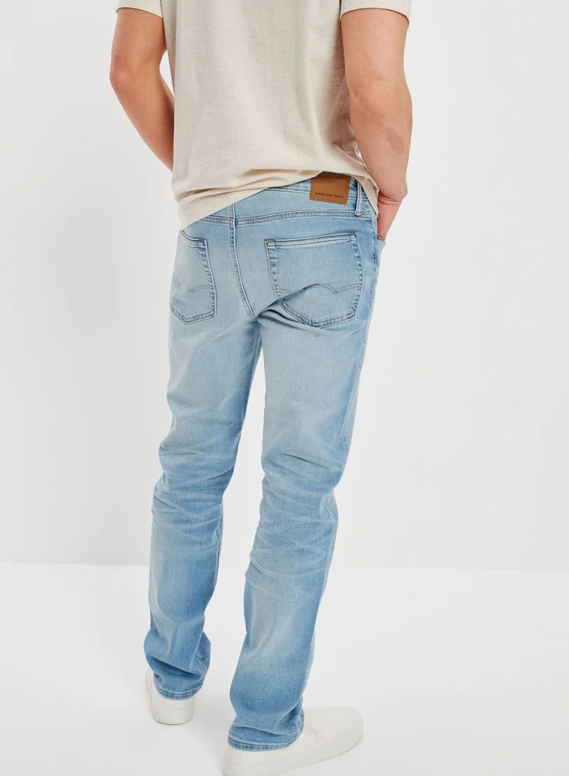 American Eagle Light Wash Straight Fit Jeans