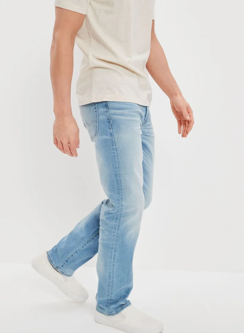 American Eagle Light Wash Straight Fit Jeans