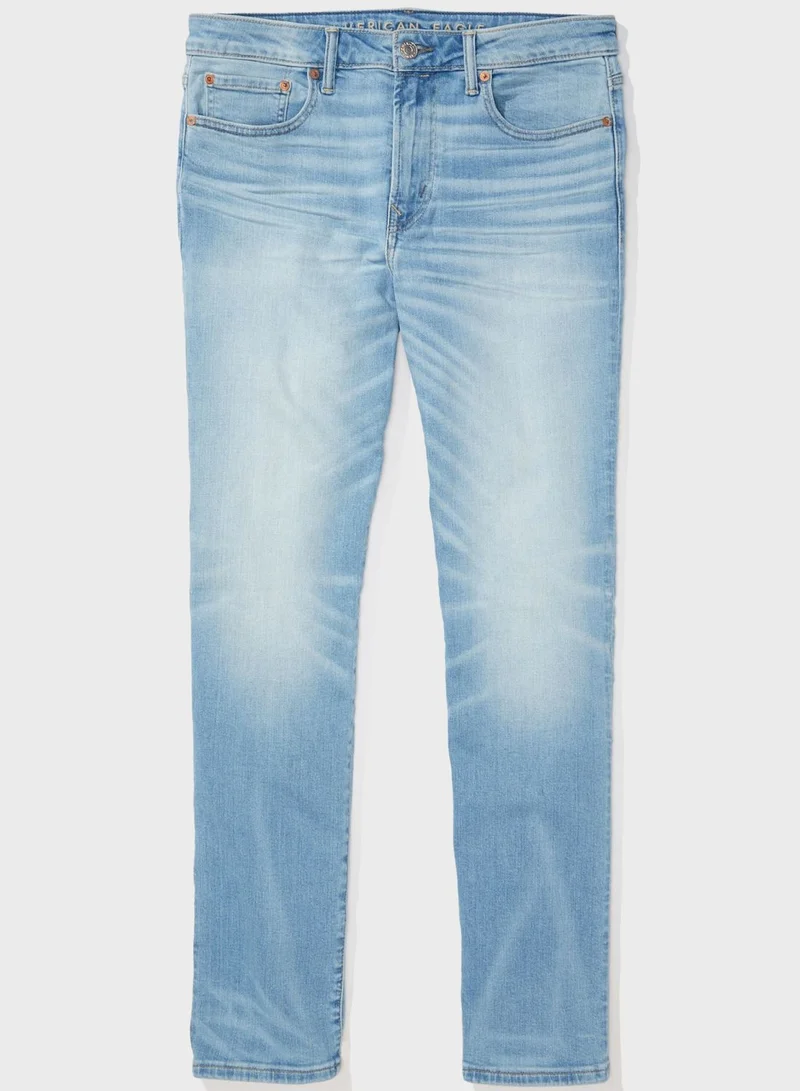 American Eagle Light Wash Straight Fit Jeans