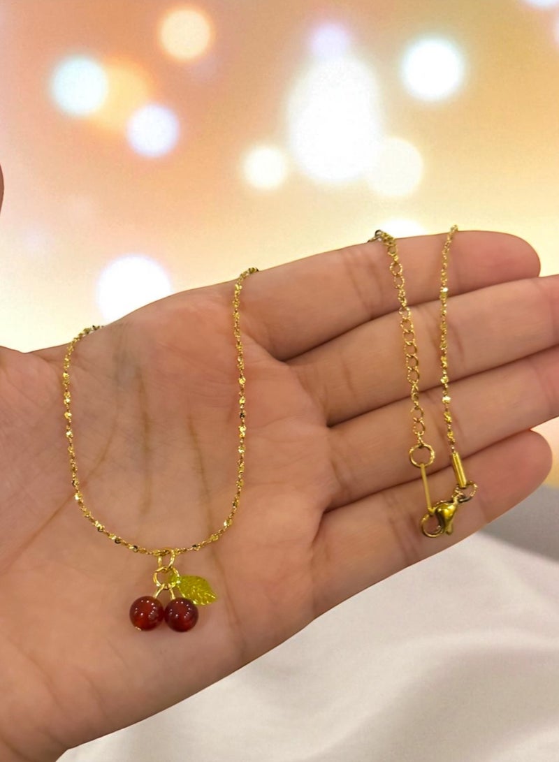 Elegant Stainless Steel Gold Plated Necklace For Women - Image 1