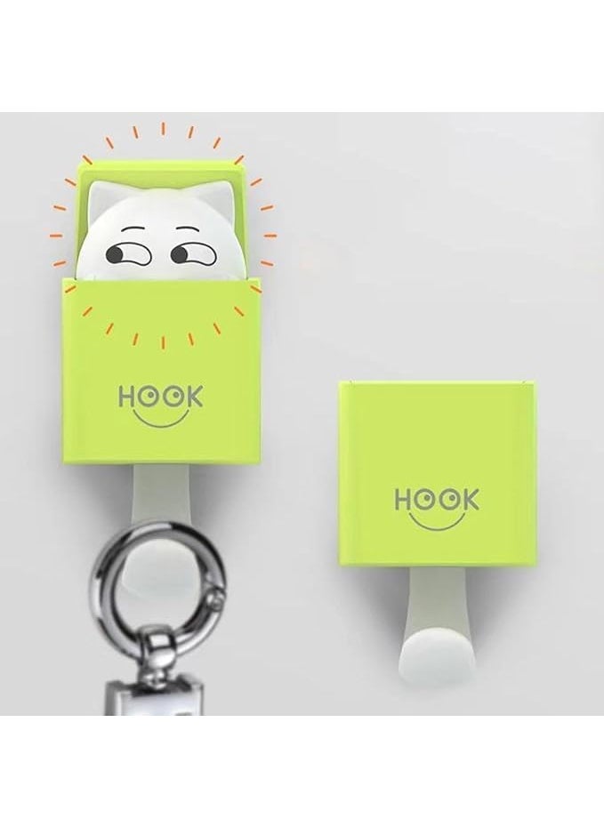PIERCELL ENTERPRISE Piercell Coat Hanger Hat Rack Sundries Organizer Accessories New Fancy Design Hook for Bathroom Kitchen Cat Sticker  - Image 5