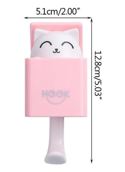 PIERCELL ENTERPRISE Piercell Coat Hanger Hat Rack Sundries Organizer Accessories New Fancy Design Hook for Bathroom Kitchen Cat Sticker  - Image 3