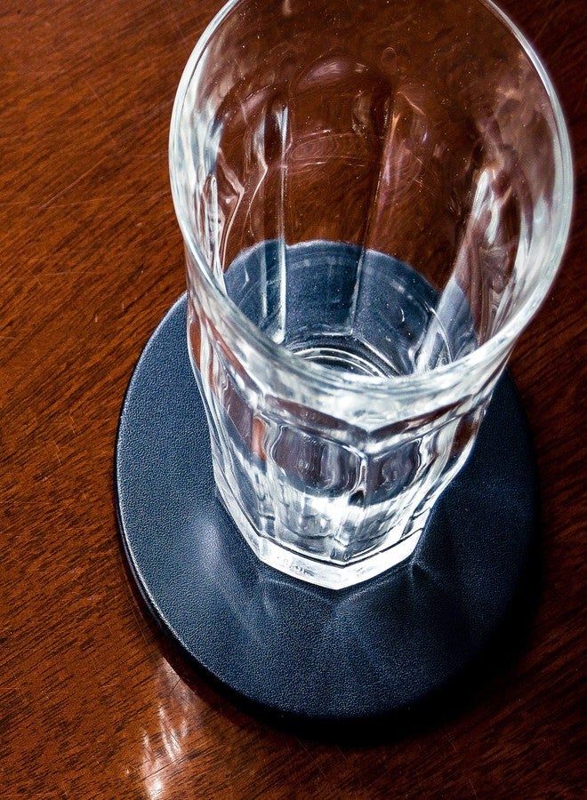 داكاسو قاعدة أكواب دائرية من الجلد الصناعي من داكاسو A4654، لون أزرق داكن - Image 2