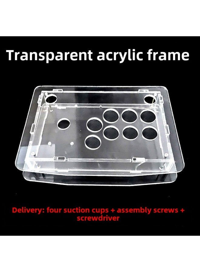 Transparent Rocker Shell Rocker Outer Frame Rocker Shell Arcade Frame Rocker DIY Accessories King Of Fighters Arcade-Product Color:Transparent Acrylic Frame Eight-key Arc  - Image 1