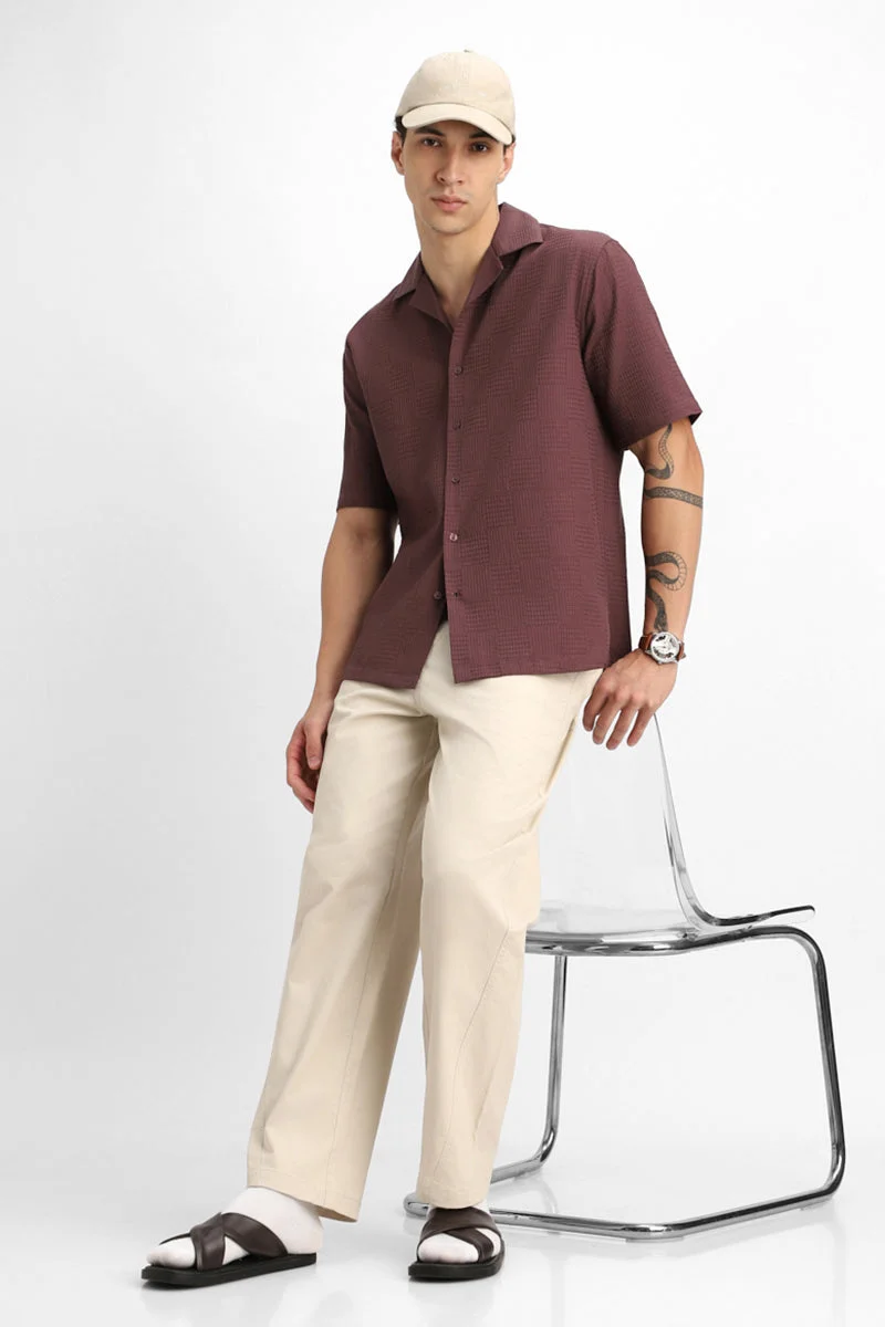 SNITCH 100% Cotton Box Fit Geometric Shirt