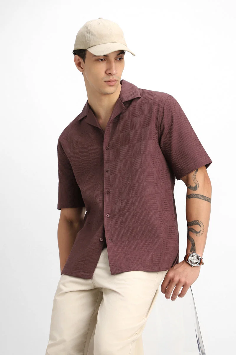 SNITCH 100% Cotton Box Fit Geometric Shirt