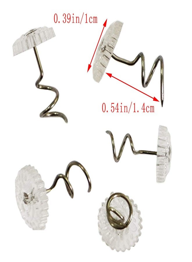 TTSAM 100 Pcs Bedskirt Pins, Twist Pins with Clear Heads, Bed Skirt Pin for Hold Slipcovers and Bedskirts Decoration - Image 3
