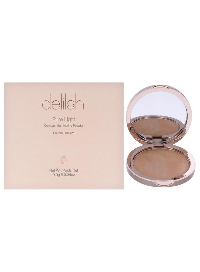 delilah  Pure Light Compact Illuminating Powder Aura Lightweight Long Lasting Loose Setting Powder Face Makeup For Brightening And Radiant Finish Light Coverage Vegan Cruelty No0.34 Oz - Image 1