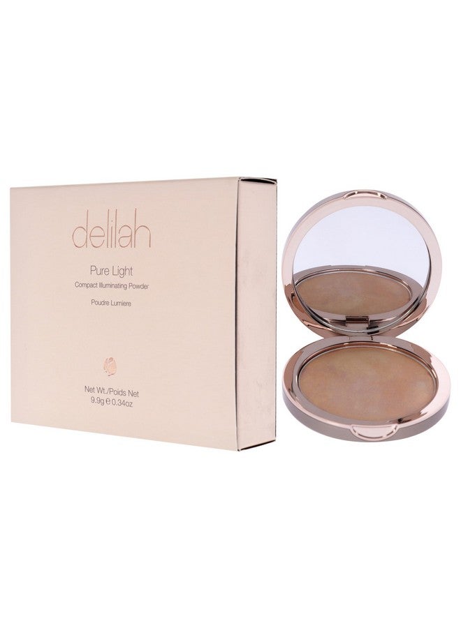 delilah  Pure Light Compact Illuminating Powder Aura Lightweight Long Lasting Loose Setting Powder Face Makeup For Brightening And Radiant Finish Light Coverage Vegan Cruelty No0.34 Oz - Image 4