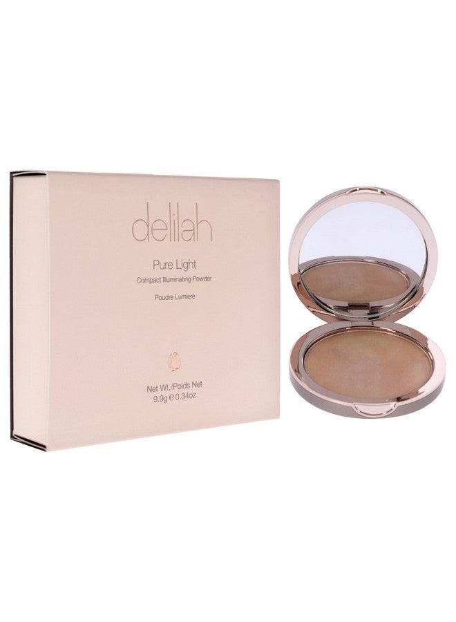 delilah  Pure Light Compact Illuminating Powder Aura Lightweight Long Lasting Loose Setting Powder Face Makeup For Brightening And Radiant Finish Light Coverage Vegan Cruelty No0.34 Oz - Image 3
