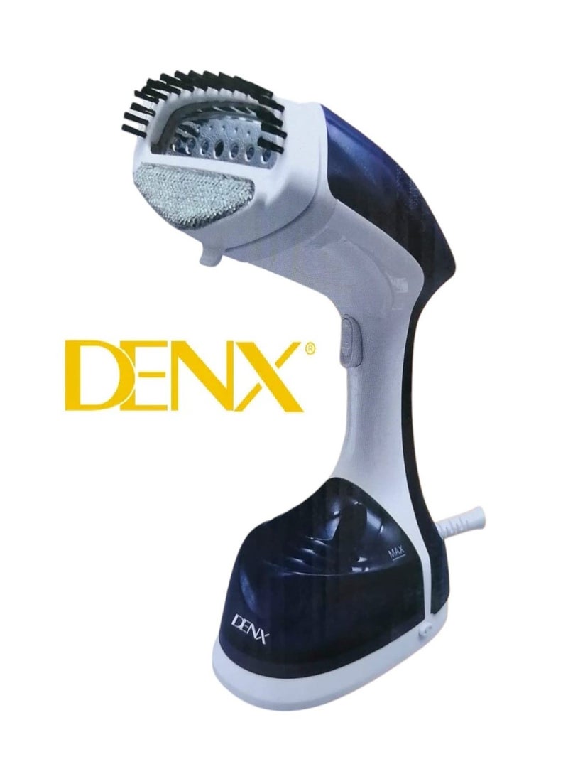 Denx Portable Steam Iron With Lint Brush Short Heating Time 300Ml 1200W Dx3005 Blue  - Image 1