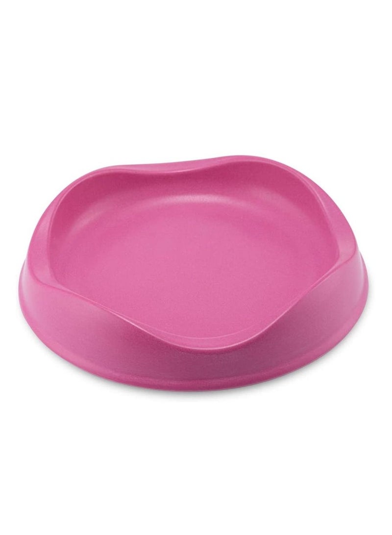 Beco Pets وعاء طعام وماء للقطط مصنوع من الخيزران بشكل مستدام آمن لغسالة الصحون باللون الوردي 250 مل - Image 1