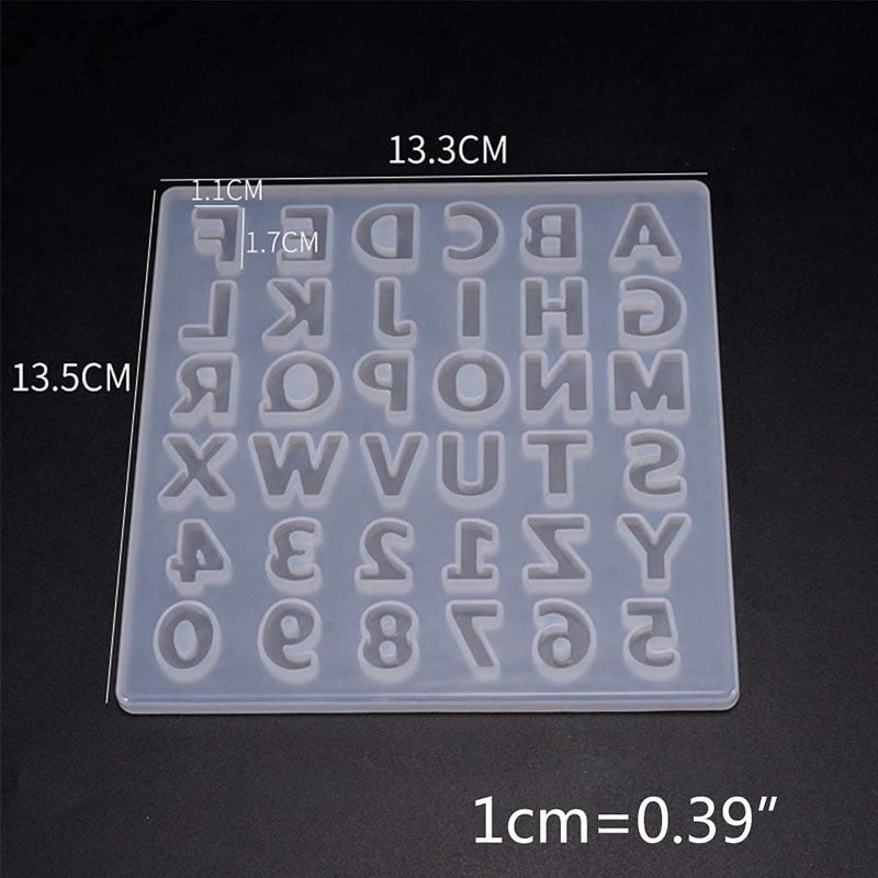 Snoogg SNOOGG Pack - 1 Letter Number Silicone Mold, Letter Molds for Number Alphabet for DIY Craft Keychain Jewelry Pendant Making  - Image 5