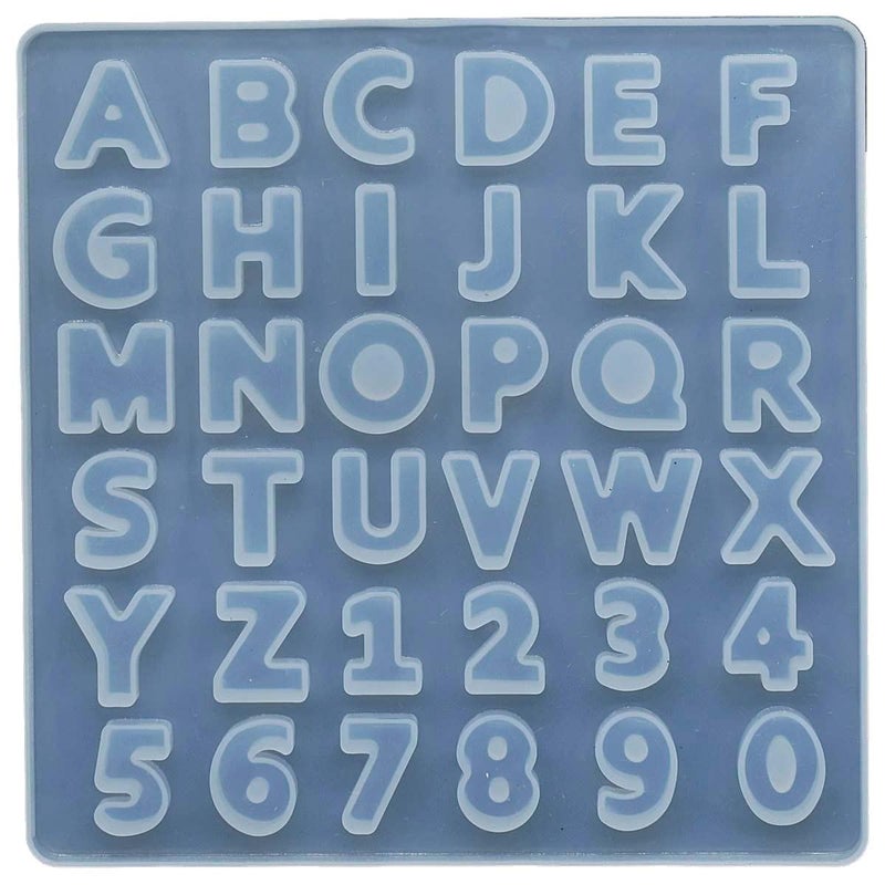 Snoogg SNOOGG Pack - 1 Letter Number Silicone Mold, Letter Molds for Number Alphabet for DIY Craft Keychain Jewelry Pendant Making  - Image 1