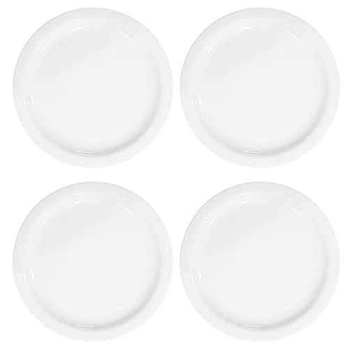 HAINE Pure Melamine Unbreakable Dinner Plate, White, (11.5 inch) (4, Greater Than 10") - Image 1