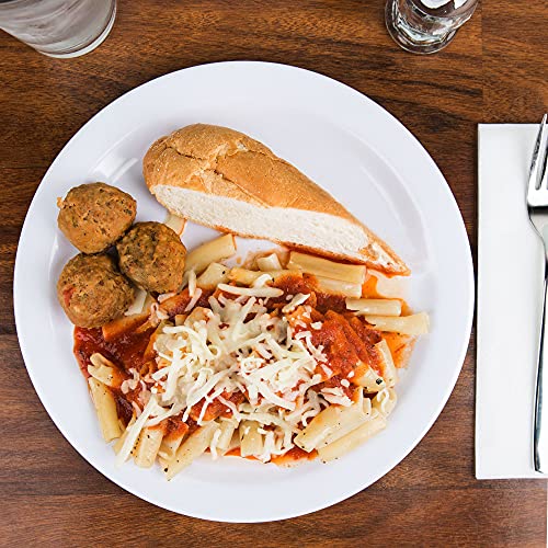 HAINE Pure Melamine Unbreakable Dinner Plate, White, (11.5 inch) (4, Greater Than 10") - Image 2