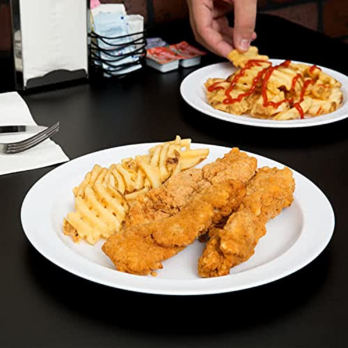 HAINE Pure Melamine Unbreakable Dinner Plate, White, (11.5 inch) (4, Greater Than 10") - Image 4