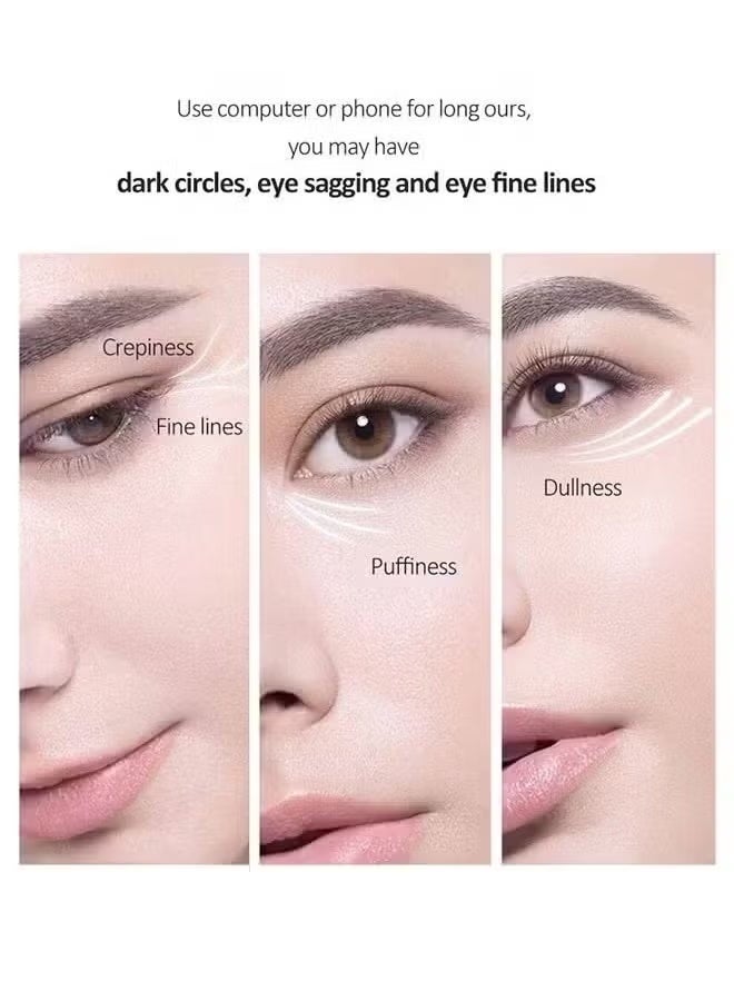 AuQuest Peptide Anti Aging Eye Serum 20ml, Anti-Aging and Remove Wrinkles Eye Serum, with Three 360° Massage Ball, Eye Cream with Anti Allergy Applicatorhead, Firming Lifting Eye Essence, Eye Care - Image 2
