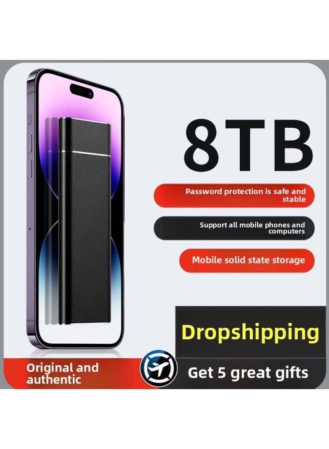 Mobile Solid State Hard Disk For Upgrade Version M.2SSD16T8T64GB Upgrade 2T Large Capacity U Disk-Capacity:8TB Expansion (256G Before Expansion)-Interface:14 Generations Of Blue - Image 1