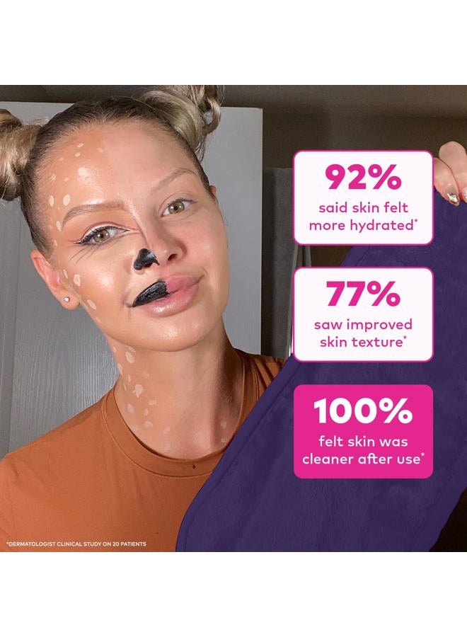 Makeup Eraser The Original Makeup Eraser. Remove with Only Water. Reusable, Hypoallergenic Antibacterial Properties. -Purple - Image 5