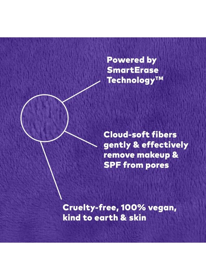 Makeup Eraser The Original Makeup Eraser. Remove with Only Water. Reusable, Hypoallergenic Antibacterial Properties. -Purple - Image 4