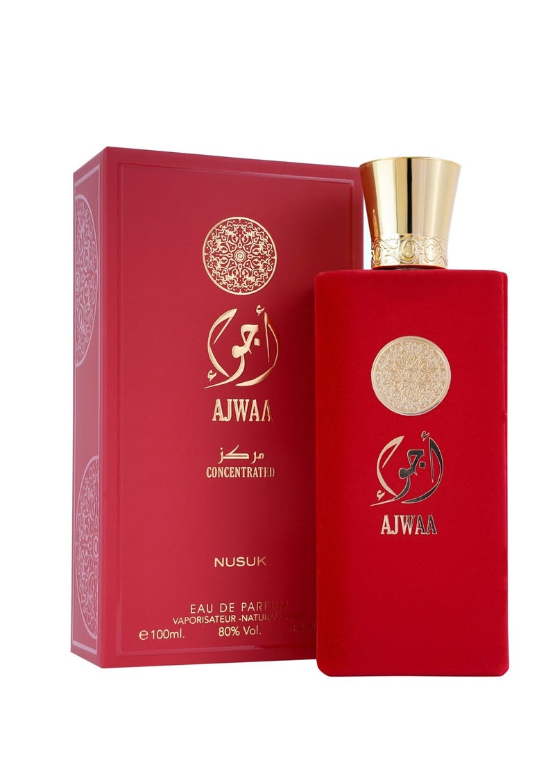 NUSUK AJWAA Concentrated Red women's cologne 100ml. Eau de Parfum Spray - Image 1