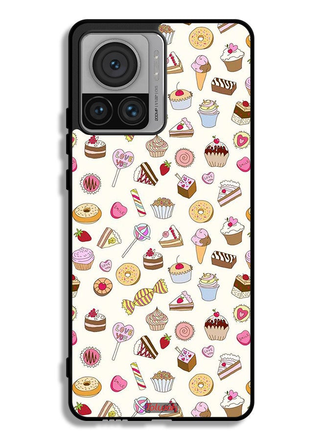 Tolwak Motorola Edge 30 Ultra Protective Case Cover Pattern Of Favorite Items - Image 1