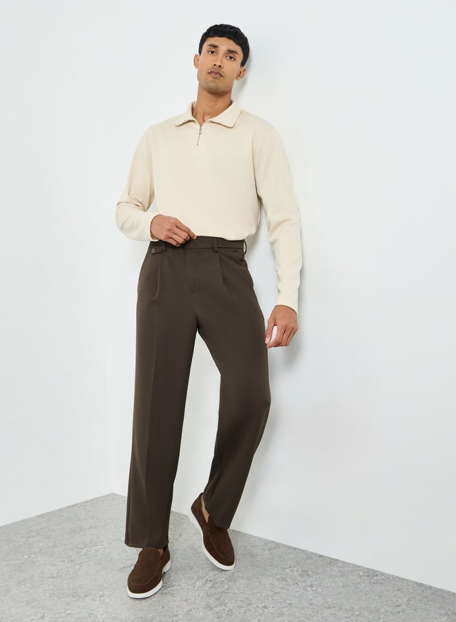 Styli Men High Rise Wide Leg Korean Pants - Image 2