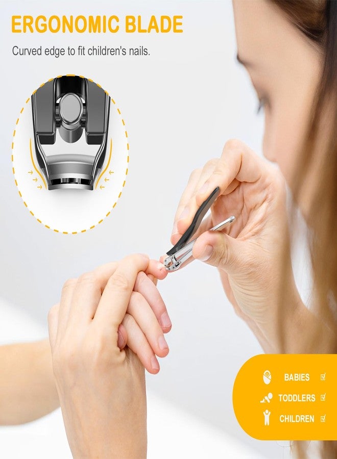 BEZOX Safe Baby Nail Clippers, Small Jaw Kids Nail Clipper Trimmers for Infants, Child and Toddlers, Precision Nail Grooming Tool for Tiny Fingers and Toes - Black - Image 3