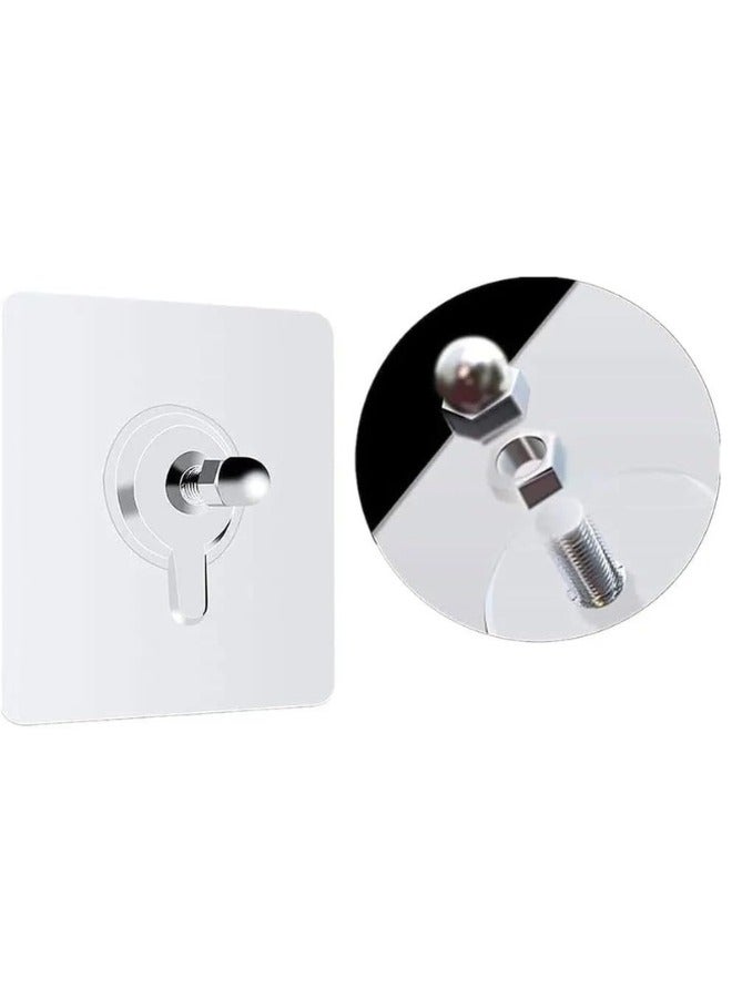 10 Pieces Clear Adhesive Hooks – Hang Anything Without Drilling, Strong Invisible Wall Stickers for Walls, Glass, Wood, Ceramic, Easy Removal Without Damage - Image 3