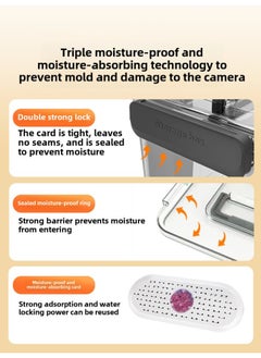Generic Camera Moisture-proof Box Lens Shock-proof Box SLR Micro Single Digital Storage Box Portable Waterproof Protective Cover Photography Accessories-Color:(small Transparent White) Comes Standard With Free Desiccant  - Image 2