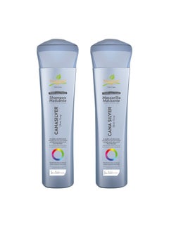 naissant Icy Cool Blonde Hair Purple Shampoo  Mask  Neutralizes Yellow  Orange Tones  Paraben Ammonia  Sulfate Free  ProVitamin B5 Olive Oil  Honey Cana Silver 101 Fl Oz