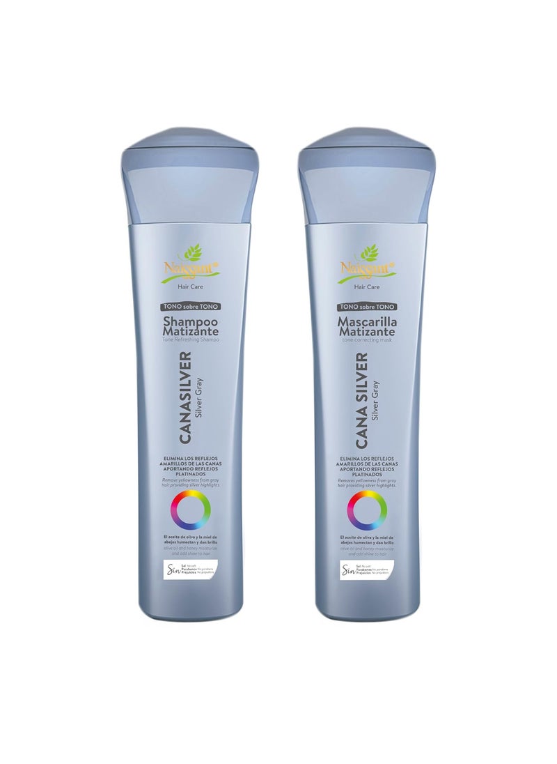 Naissant - naissant Icy Cool Blonde Hair Purple Shampoo  Mask  Neutralizes Yellow  Orange Tones  Paraben Ammonia  Sulfate Free  ProVitamin B5 Olive Oil  Honey Cana Silver 101 Fl Oz - Image 1