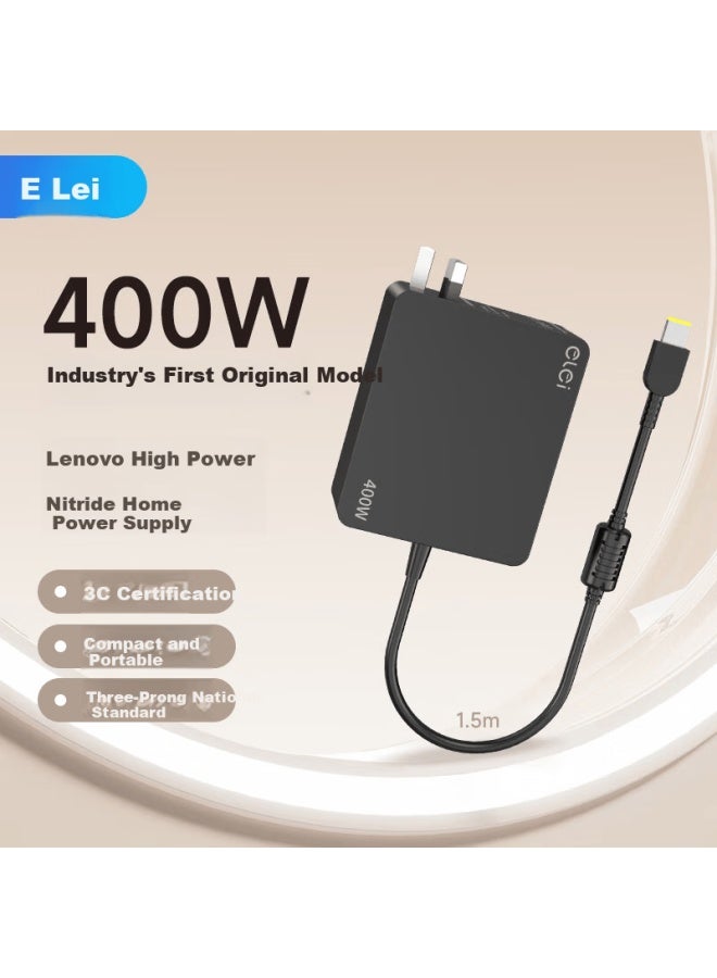 Elei Gallium Nitride Lenovo Laptop Power Adapter 400w 20v 20a For Legion R9000p/k Y9000x With Square Pin Power Cable - Image 1
