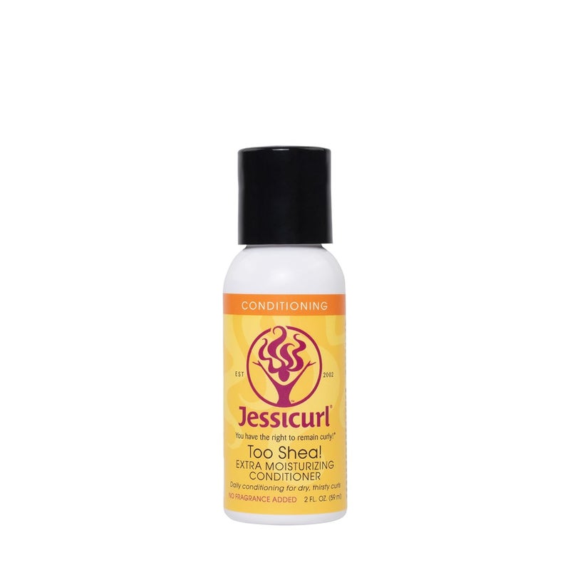 Jessicurl, Too Shea! Extra Moisturizing Conditioner for Curly Hair, No Fragrance Added, 2 Fl oz. Leave in Conditioner for Dry Hair, Anti Frizz Hair Products