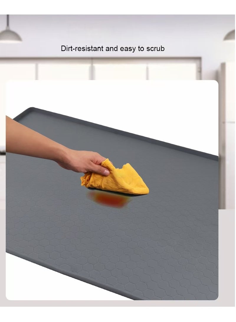 Sink Mat Waterproof Kitchen Cabinet Tray Flexible Silicone Under Sink Liner With Drain Hole Kitchen Bathroom Cabinet Mat And Protector For Drips Leaks Spills    19inch*22inch  - Image 2